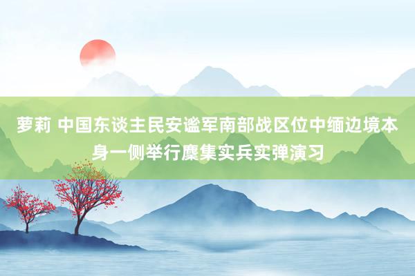 萝莉 中国东谈主民安谧军南部战区位中缅边境本身一侧举行麇集实兵实弹演习